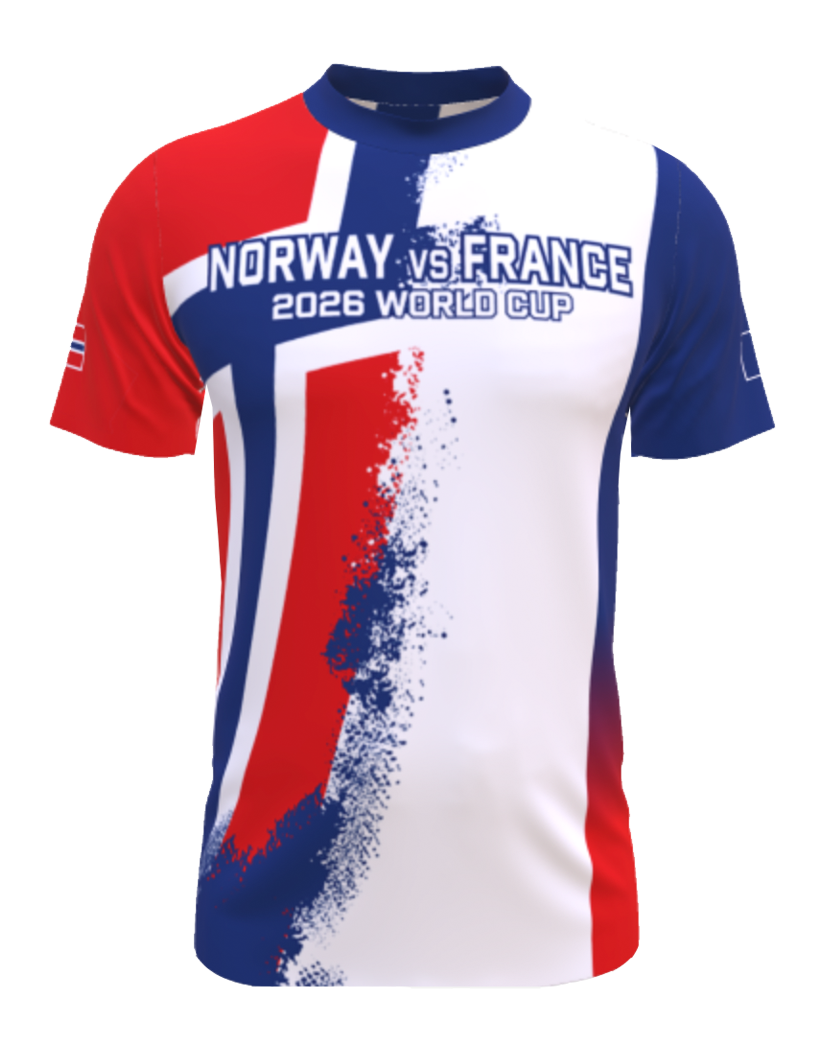 Fotball-VM 2026: Supporterdrakt Norge vs. Frankrike