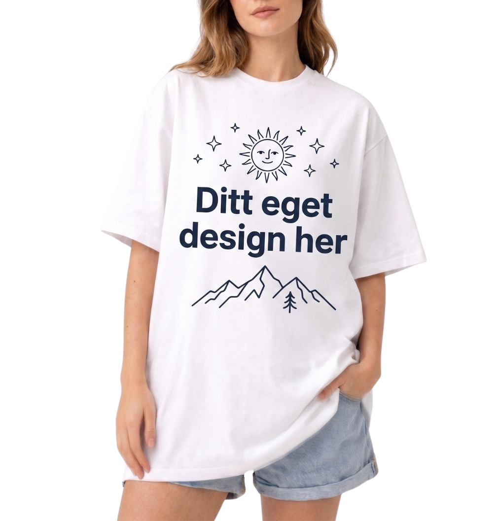 Bomull t-shirt – Design selv