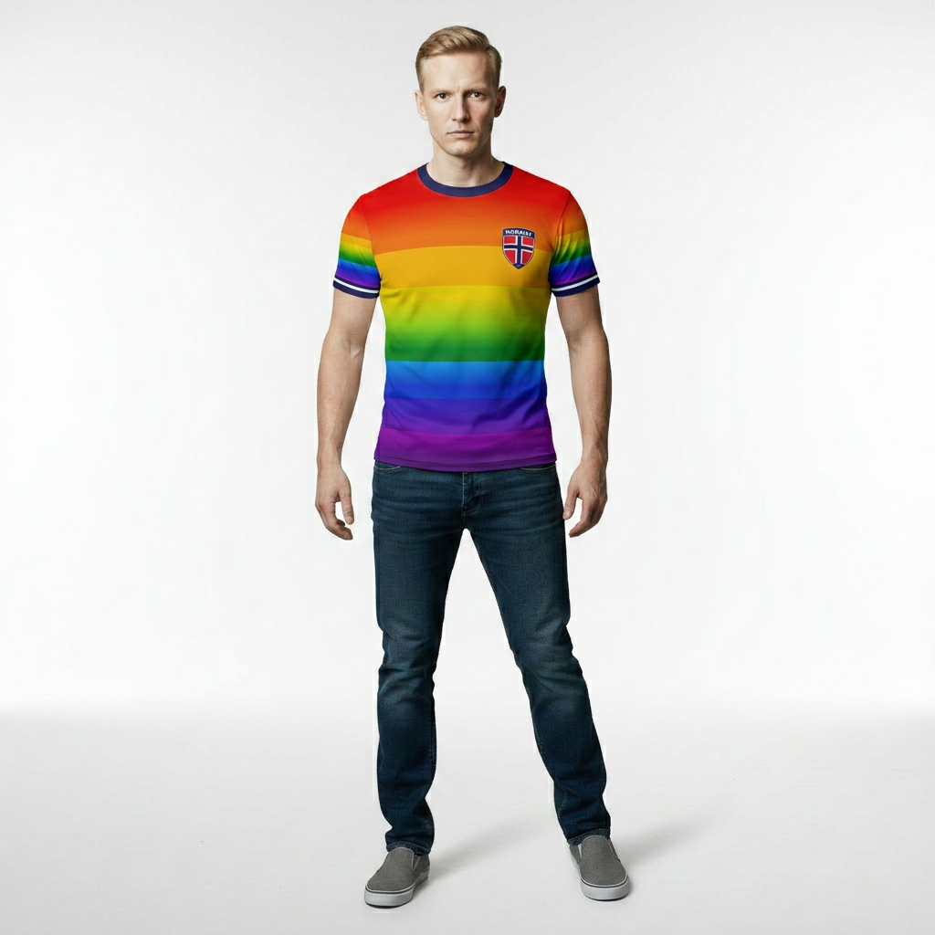 KAMPANJEPRIS! Design selv med eget nummer: Pride-drakt til VM i fotball 2026!