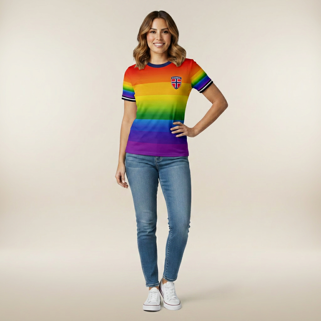 KAMPANJEPRIS! Design selv med eget nummer: Pride-drakt til VM i fotball 2026!